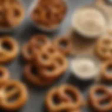 Versatile Costco Pretzels with Dips An assortment of Costco pretzels paired with various dips, highlighting their versatility as a snack.