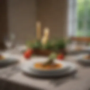 Personalized Table Setting A beautifully arranged table setting with personal touches for guests.