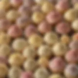 An assortment of buttercream frosting in various colors and textures