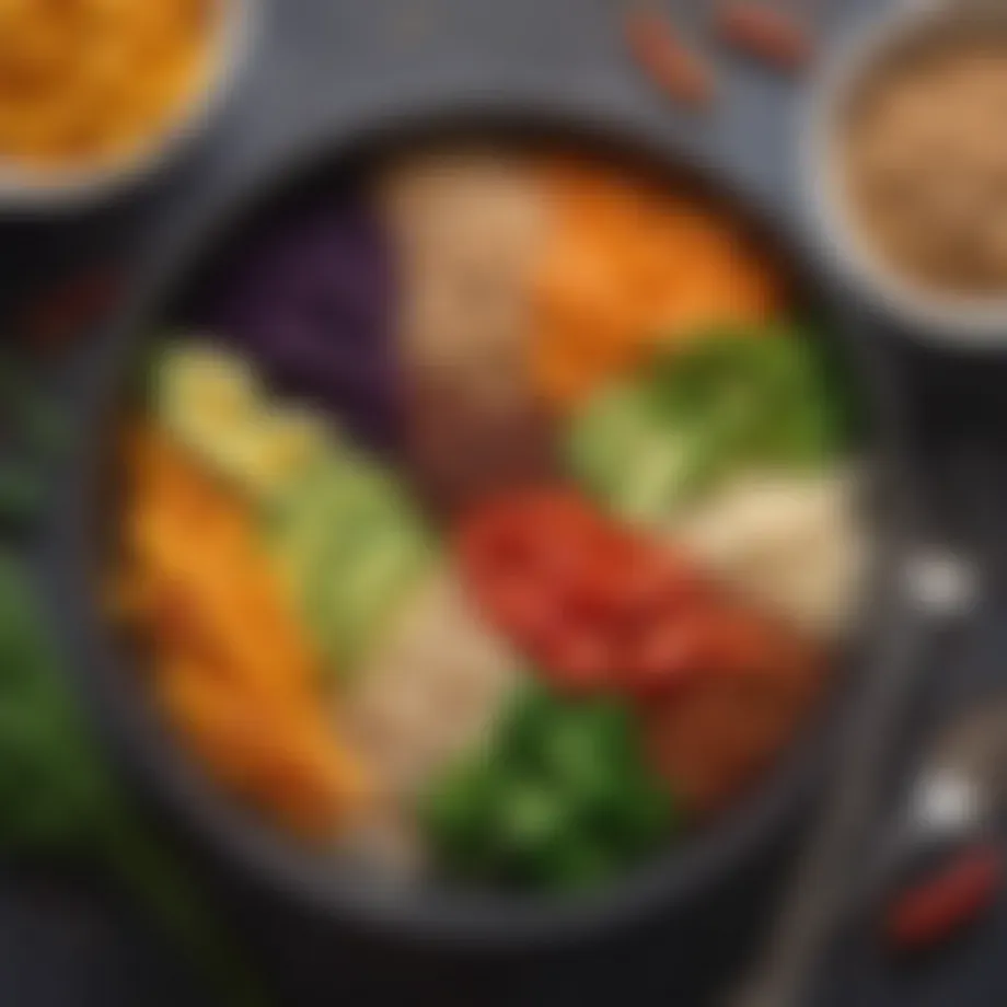 A vibrant bowl of gluten-free grains and colorful vegetables showcasing a healthy meal option.