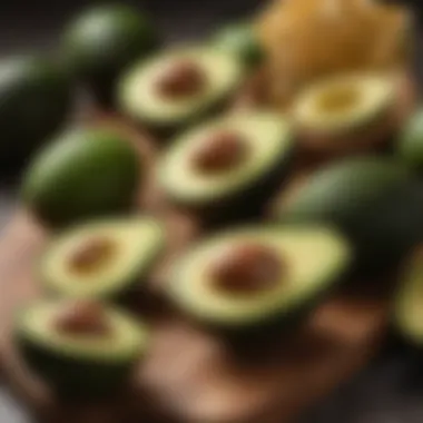 A fresh avocado ready for use