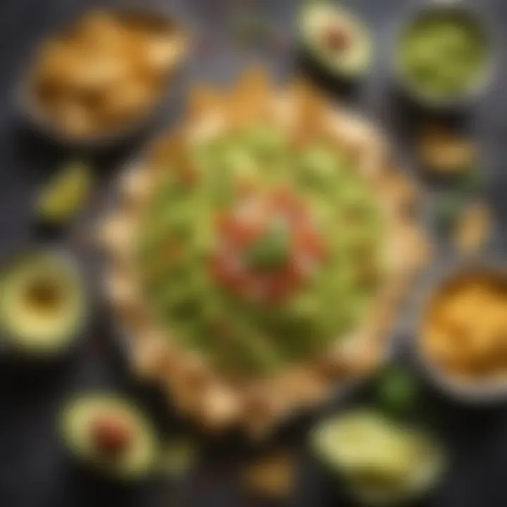 A vibrant guacamole served with tortilla chips