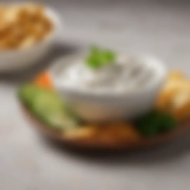 A beautifully styled bowl of Hidden Valley Ranch dip ready for enjoyment.