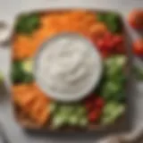 A vibrant spread of Hidden Valley Ranch dip alongside fresh vegetables.