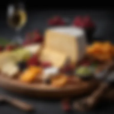 Artful garnishes and accompaniments enhancing a cheese board