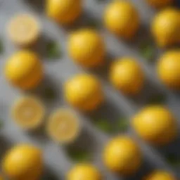 Vibrant selection of fresh lemons showcasing their texture and color