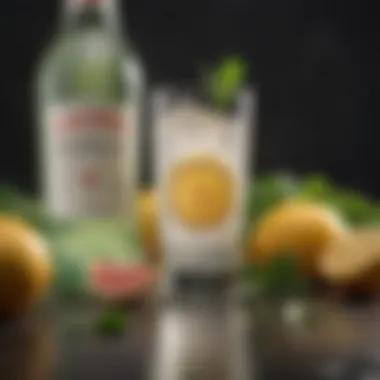 Ingredients for Refreshing Drink Ingredients laid out for a refreshing drink.