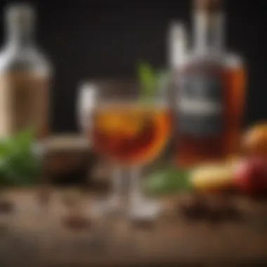 Essential Ingredients for Bitters Selection of aromatic spices and herbs