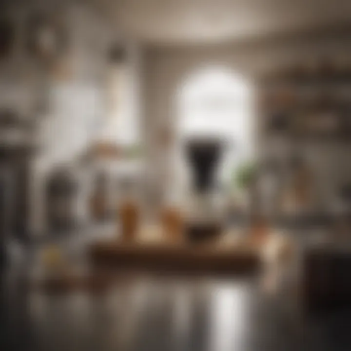 A variety of coffee brewing methods displayed in a stylish kitchen environment.