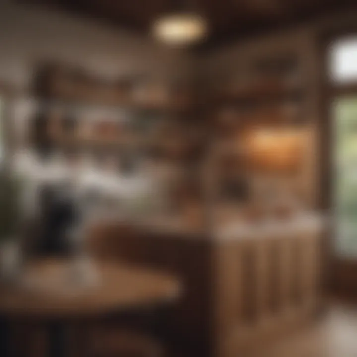 A cozy coffee corner showcasing personalized decor and storage solutions.