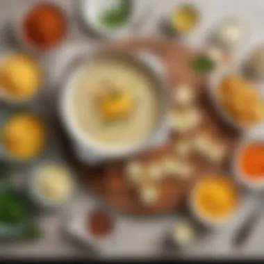 Ingredients laid out on a kitchen counter for hashbrown potato soup