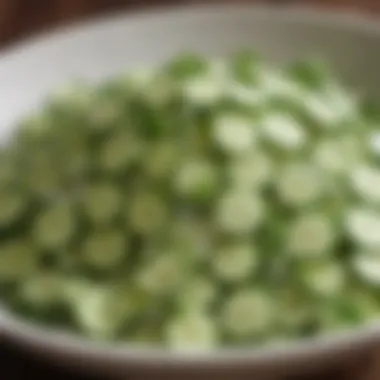 A refreshing cucumber salad with herbs and dressing