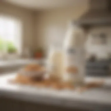 Dairy Alternatives: Exploring Cashew Milk Various dairy alternatives including cashew milk on a kitchen countertop.