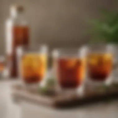 Soothing Beverages for Reflux Relief A calming kitchen scene featuring herbal teas and digestive aids known for soothing reflux symptoms.
