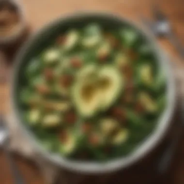Heart-Healthy Spinach and Avocado Salad A vibrant salad featuring spinach, avocados, and walnuts