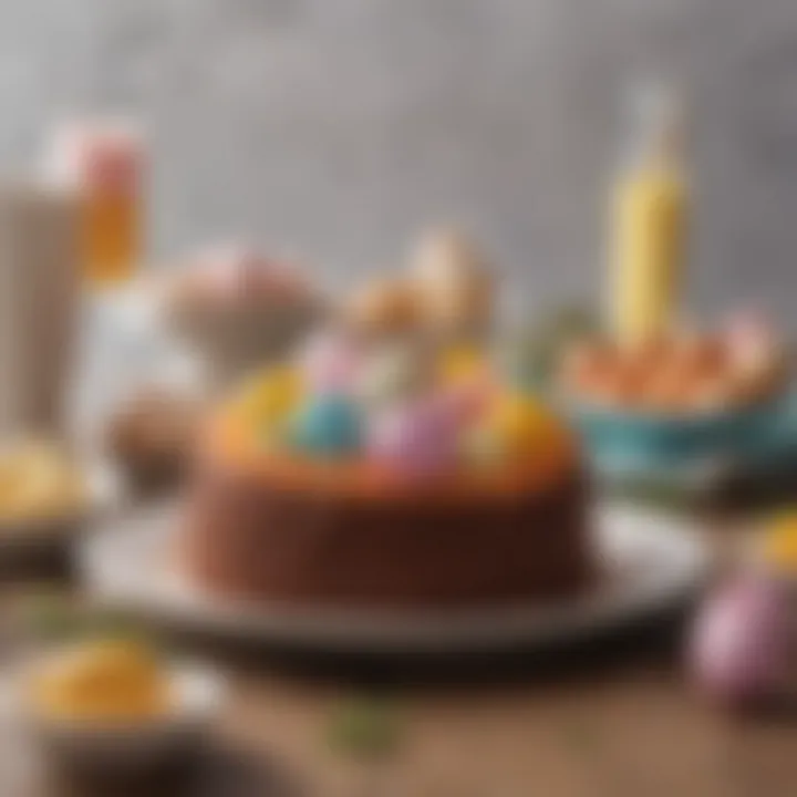 Simple yet elegant presentation of modern Easter treats
