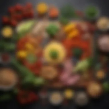 Fresh Ingredients for Simple Meals A colorful assortment of fresh ingredients laid out for quick meal preparation.
