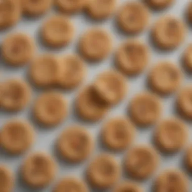 Delicious Variations of Peanut Butter Cookies A creative display of different variations of peanut butter cookies, including chocolate chips and nuts.