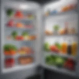 Clean refrigerator interior showing freshness