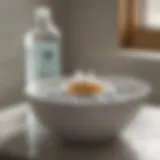 Baking soda and vinegar cleaning solution in a bowl