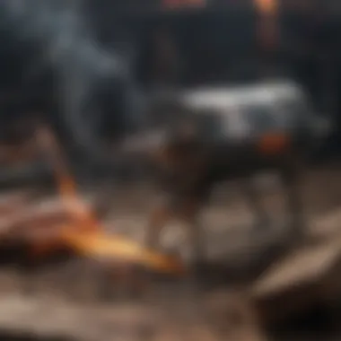 Efficiency of Electric Starters for Charcoal Portable electric starter in action igniting charcoal