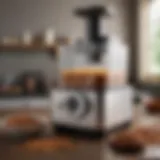 A sleek electric seed grinder with seeds ready for grinding