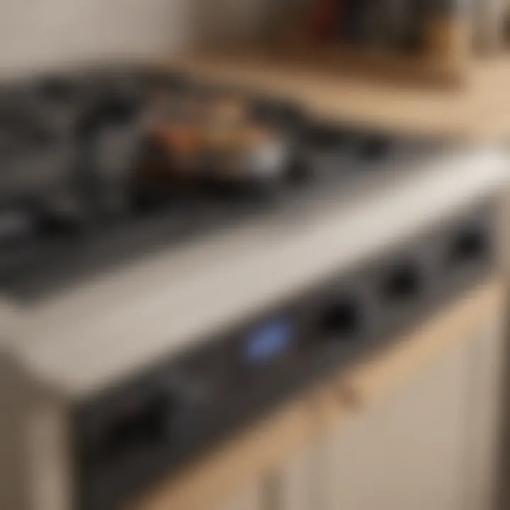 Close-up of the control panel on an electric smooth top stove highlighting functionality