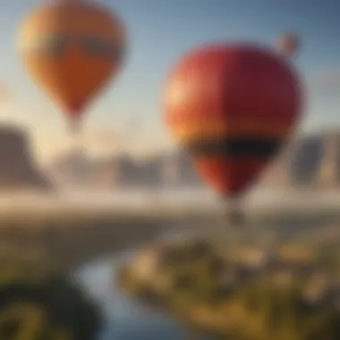 A captivating scene of a unique adventure gift, like hot air ballooning or a scenic getaway.