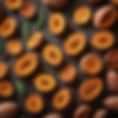 Seasoning Selection for Sweet Potatoes A vibrant assortment of spices and herbs for seasoning sweet potatoes