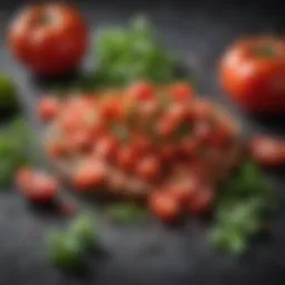 Freshly chopped tomatoes and cilantro for salsa