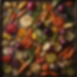 A colorful array of roasted spring vegetables