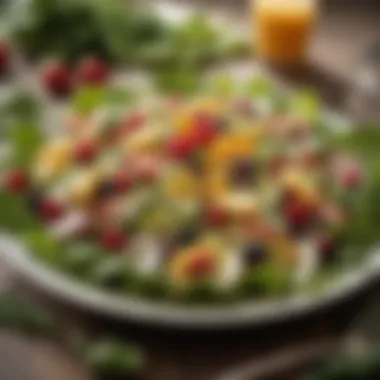 Refreshing Spring Salad Delight A colorful spring salad featuring seasonal greens and fruits