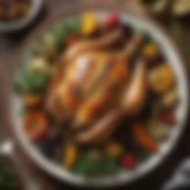 Herb-Baked Chicken: A Gluten-Free Dinner Classic A beautifully arranged plate of baked chicken with herbs and a side of roasted vegetables