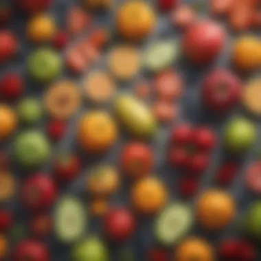 Fresh Produce for Diabetic Diet Colorful assortment of diabetic-friendly fruits and vegetables