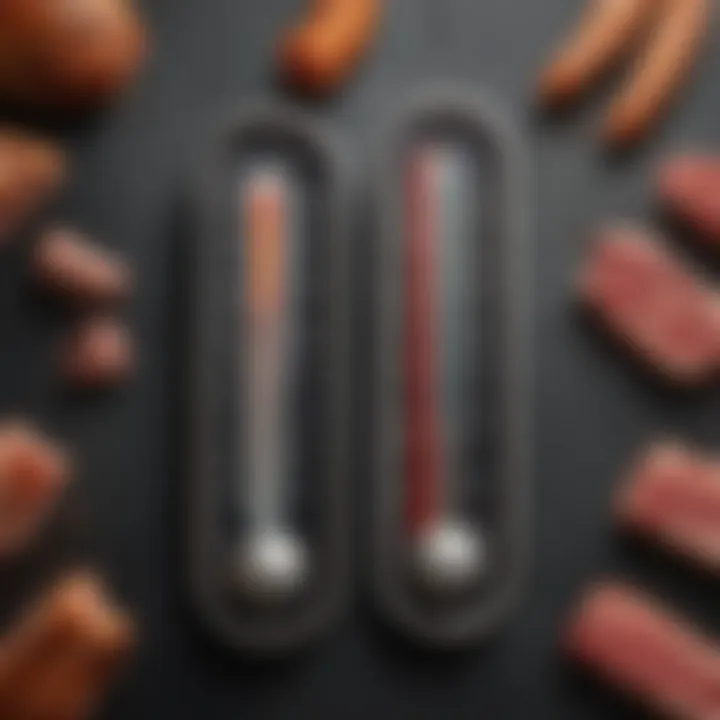 Variety of meat thermometers showcasing advanced features