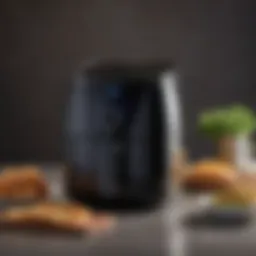 Elegant design of a three quart air fryer showcasing its sleek exterior
