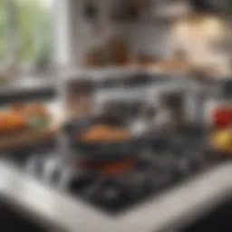 Elegant cookware pieces displayed on a kitchen countertop