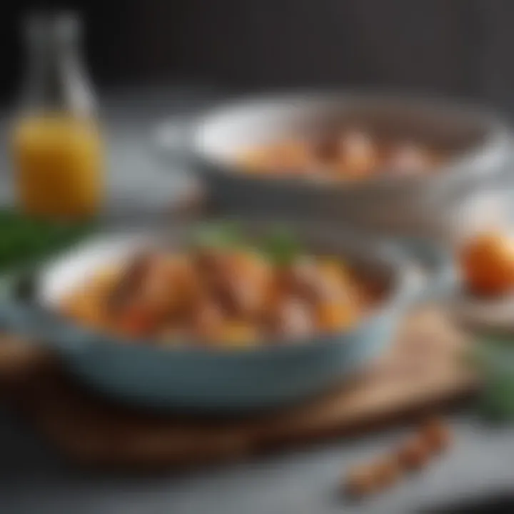 A visually appealing dish prepared in a high-quality pot