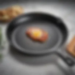 Close-up view of Anolon 8 inch skillet showcasing its non-stick surface.