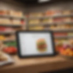 Organized digital grocery list on a tablet
