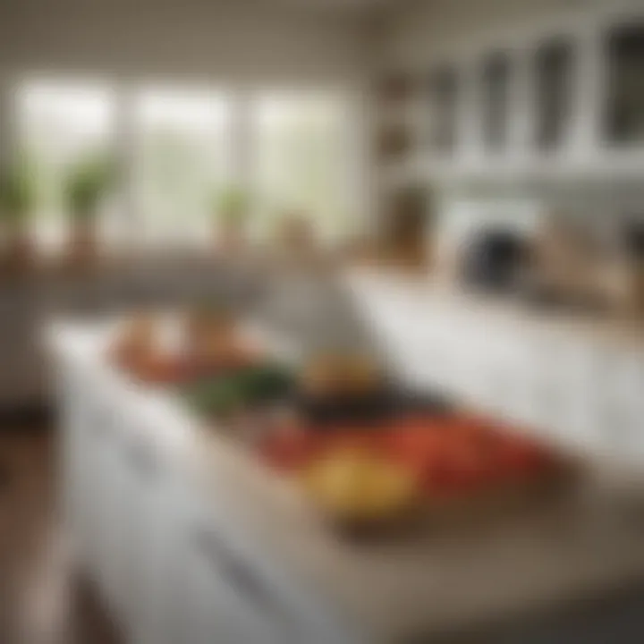 An organized kitchen countertop with CSA produce