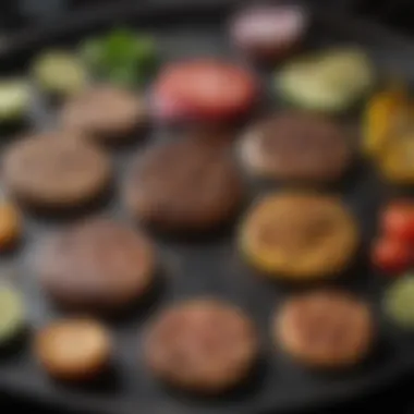 An array of ingredients ideal for grilling on the Blackstone griddle.