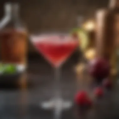 Mastering the Cosmopolitan Recipe A visually appealing cocktail recipe card for a Cosmopolitan