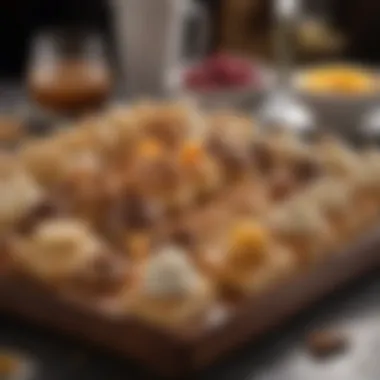 An elegant dessert board featuring assorted treats paired with Crown Salted Caramel.