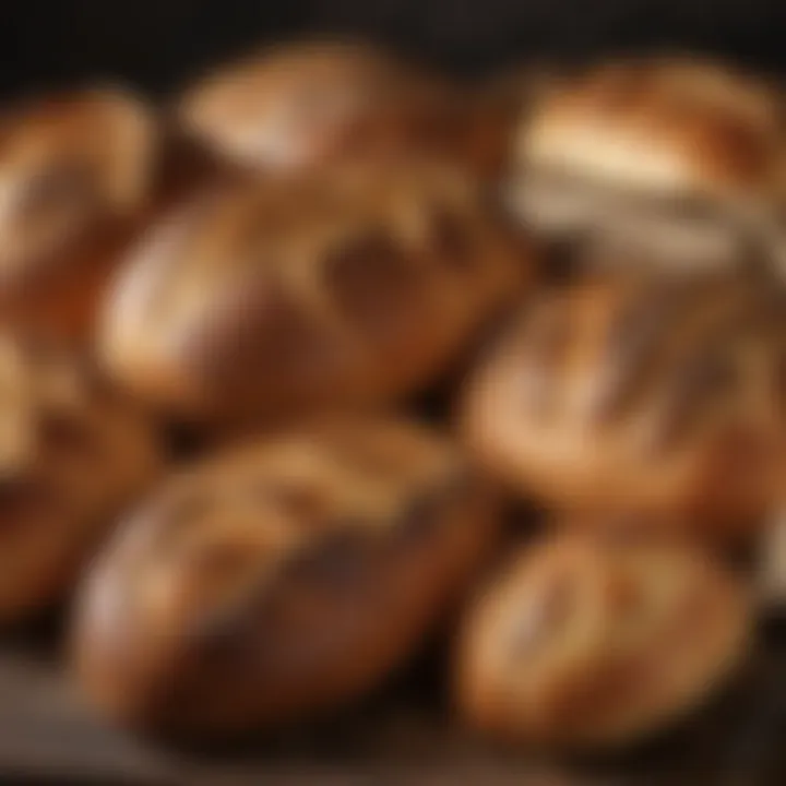 An assortment of traditional bread loaves baked to perfection