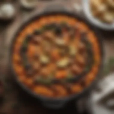 Traditional Greek Cuisine Inspired by Olympus A traditional Greek dish beautifully presented with local ingredients.