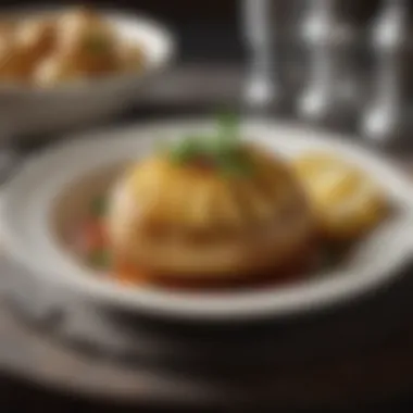 Gourmet Potato Presentation A beautifully plated gourmet potato dish, showcasing creativity and elegance.