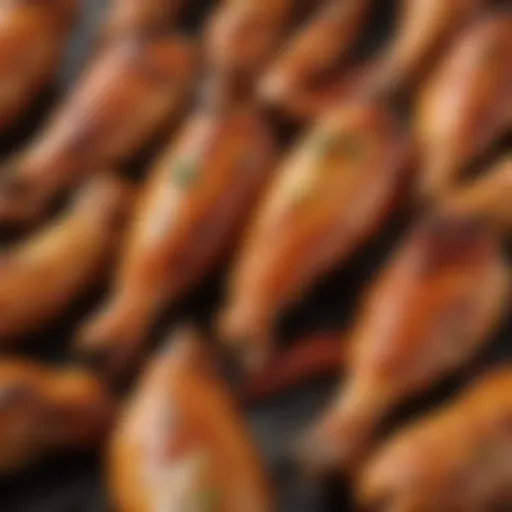 A vibrant array of marinated chicken wings ready for grilling