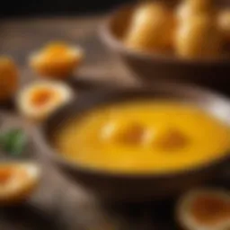 Rich golden egg yolks in a rustic bowl