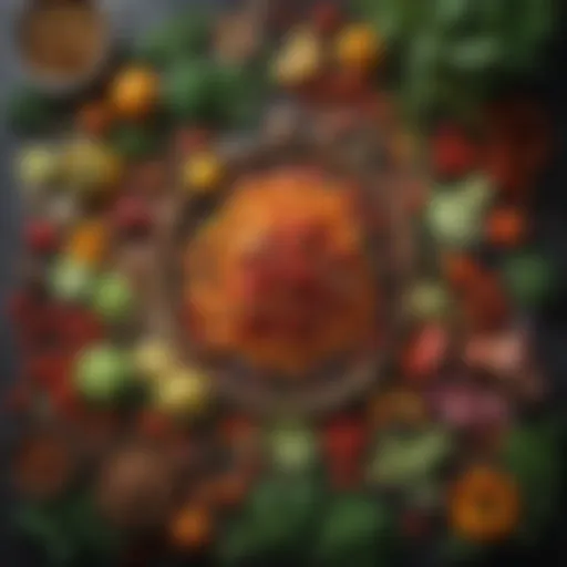 Vibrant assortment of fresh vegetables and fruits